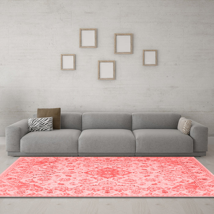 Contemporary Red Washable Rugs