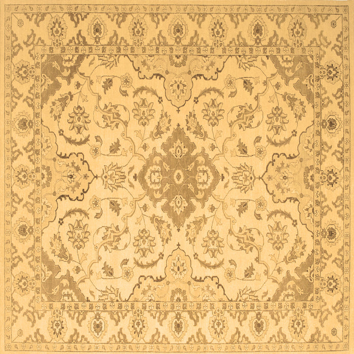Square Machine Washable Abstract Brown Contemporary Rug, wshcon499brn