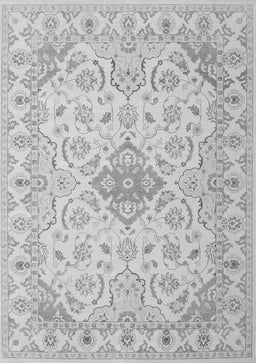 Abstract Gray Contemporary Rug, con499gry