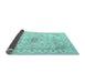 Sideview of Abstract Light Blue Contemporary Rug, con499lblu