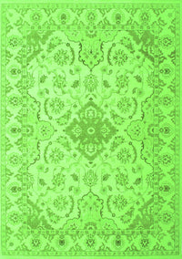 Abstract Green Contemporary Rug, con499grn