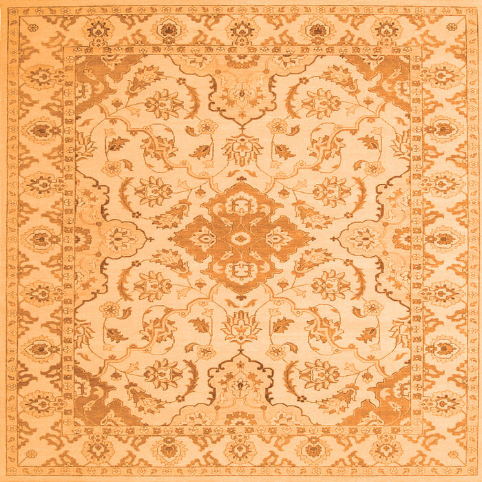 Serging Thickness of Abstract Orange Contemporary Rug, con499org