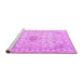 Sideview of Machine Washable Abstract Purple Contemporary Area Rugs, wshcon499pur