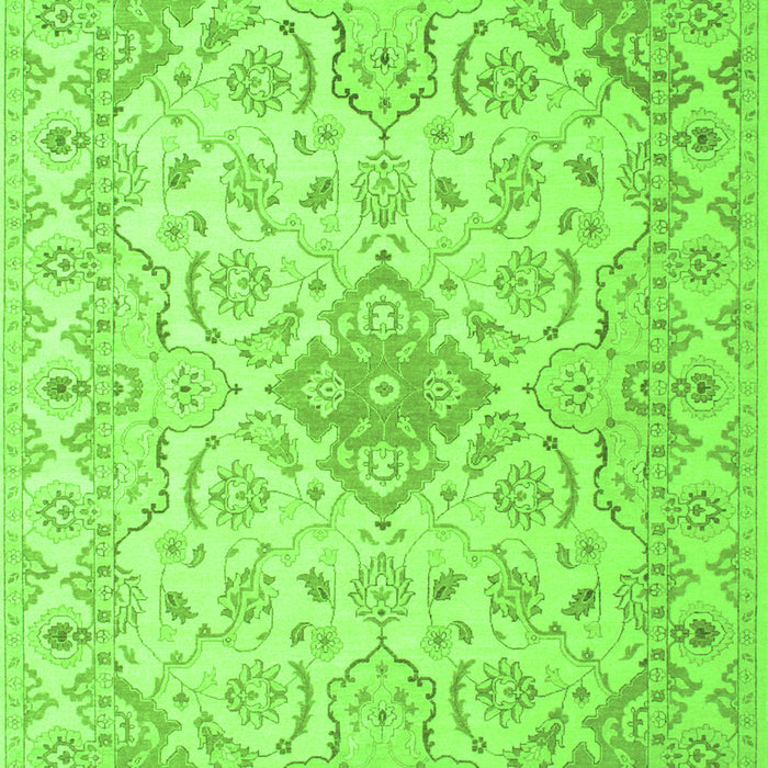 Serging Thickness of Machine Washable Abstract Green Contemporary Area Rugs, wshcon499grn