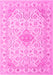 Abstract Pink Contemporary Rug, con499pnk