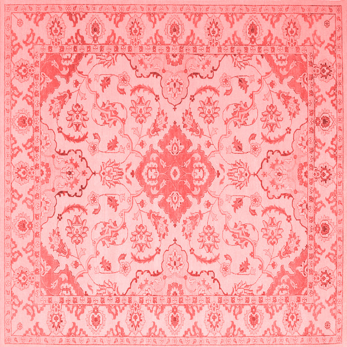 Machine Washable Abstract Red Contemporary Rug, wshcon499red