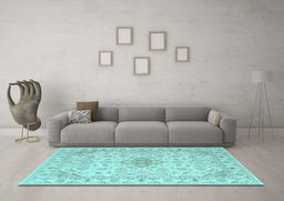 Machine Washable Abstract Light Blue Contemporary Rug in a Living Room, wshcon499lblu