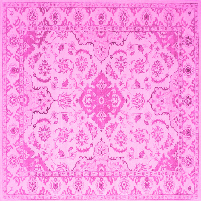 Square Abstract Pink Contemporary Rug, con499pnk