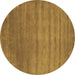 Round Abstract Brown Contemporary Rug, con49brn