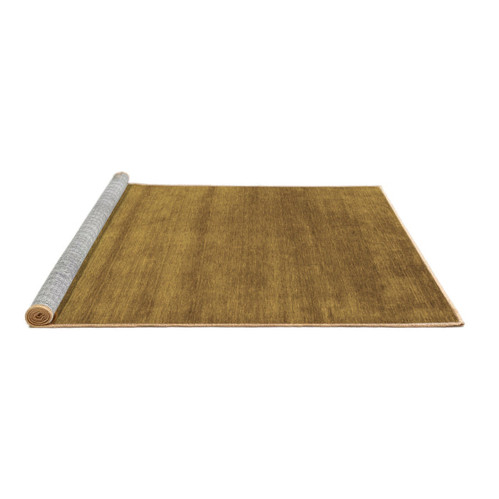 Sideview of Machine Washable Abstract Brown Contemporary Rug, wshcon49brn