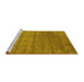 Sideview of Machine Washable Abstract Yellow Contemporary Rug, wshcon49yw