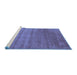 Sideview of Machine Washable Abstract Blue Contemporary Rug, wshcon49blu