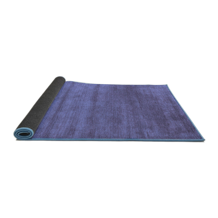 Sideview of Abstract Blue Contemporary Rug, con49blu