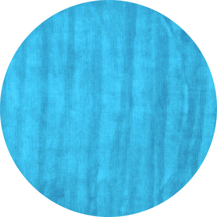 Round Machine Washable Abstract Light Blue Contemporary Rug, wshcon4lblu