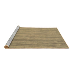 Sideview of Machine Washable Abstract Brown Contemporary Rug, wshcon4brn