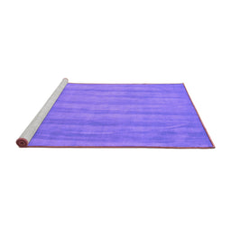 Sideview of Machine Washable Abstract Purple Contemporary Area Rugs, wshcon4pur
