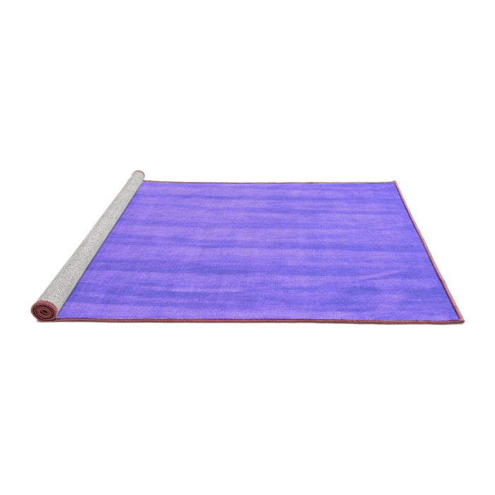 Sideview of Machine Washable Abstract Purple Contemporary Area Rugs, wshcon4pur