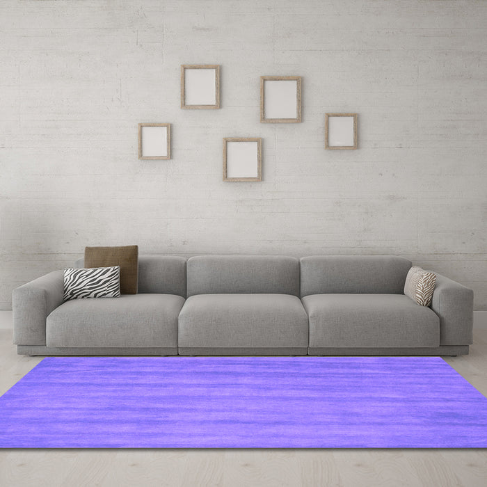 Machine Washable Abstract Purple Contemporary Area Rugs in a Living Room, wshcon4pur