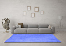 Machine Washable Abstract Blue Contemporary Rug in a Living Room, wshcon4blu