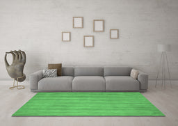 Machine Washable Abstract Emerald Green Contemporary Area Rugs in a Living Room,, wshcon4emgrn