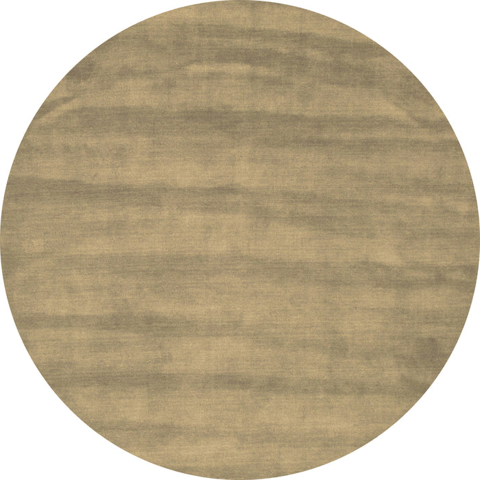 Round Abstract Brown Contemporary Rug, con4brn