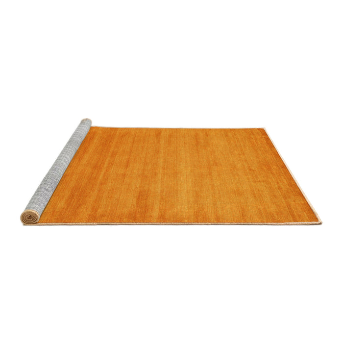 Serging Thickness of Machine Washable Contemporary Dark Orange Rug, wshcon50