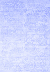 Abstract Blue Contemporary Rug, con500blu