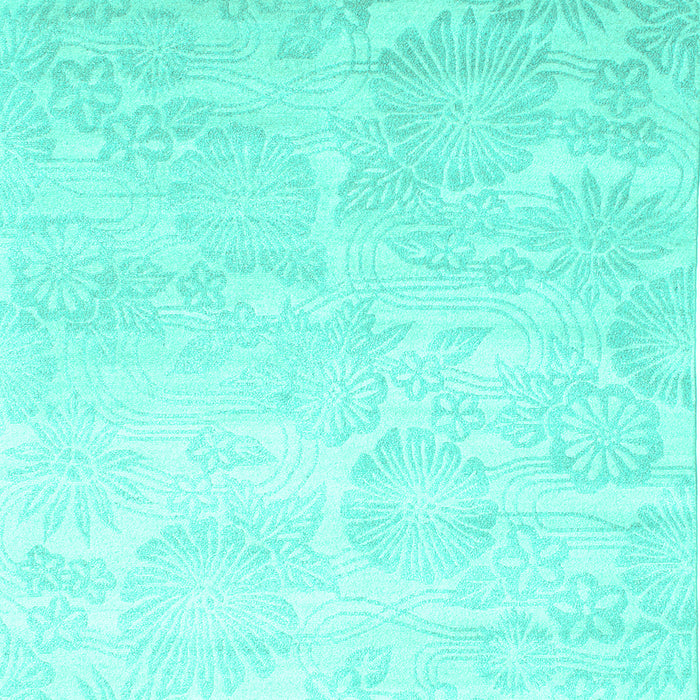 Abstract Turquoise Contemporary Rug, con500turq