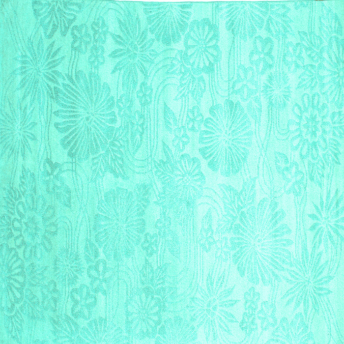 Square Abstract Turquoise Contemporary Rug, con500turq
