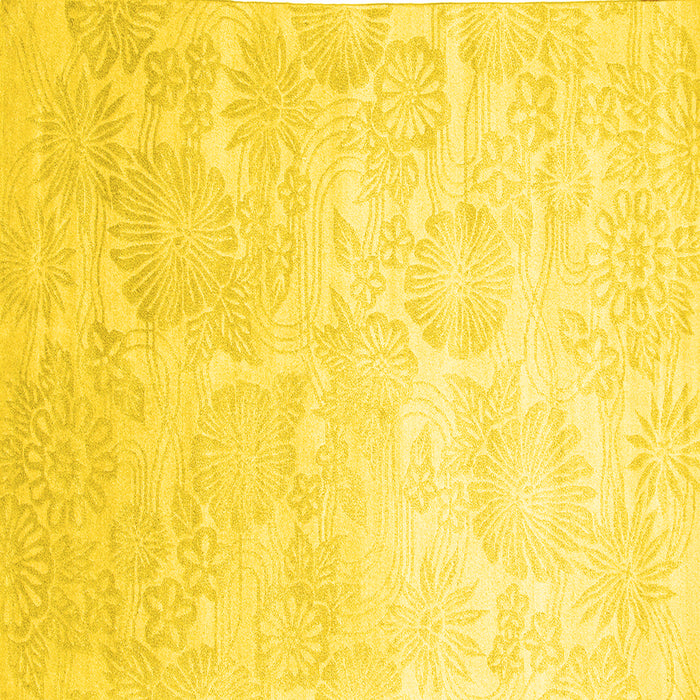 Square Abstract Yellow Contemporary Rug, con500yw