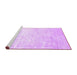 Sideview of Machine Washable Abstract Purple Contemporary Area Rugs, wshcon500pur