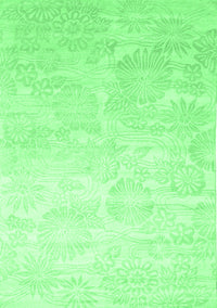 Abstract Emerald Green Contemporary Rug, con500emgrn