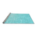 Sideview of Machine Washable Abstract Light Blue Contemporary Rug, wshcon500lblu