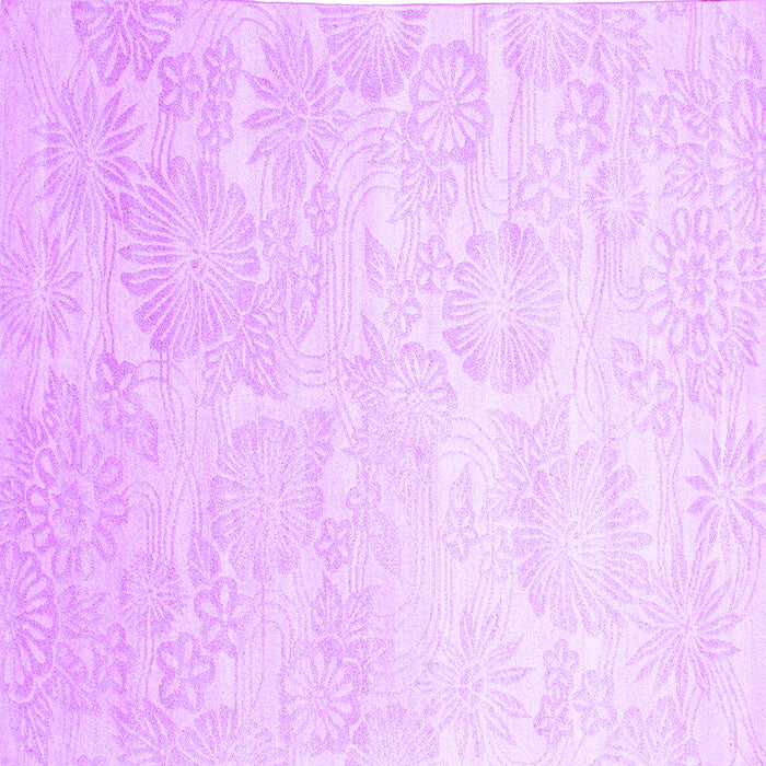 Square Machine Washable Abstract Purple Contemporary Area Rugs, wshcon500pur