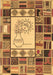 Patchwork Brown Transitional Rug, con501brn