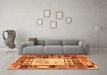 Machine Washable Patchwork Orange Transitional Area Rugs in a Living Room, wshcon501org