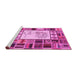 Sideview of Machine Washable Patchwork Pink Transitional Rug, wshcon501pnk