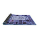 Sideview of Patchwork Blue Transitional Rug, con501blu