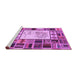 Sideview of Machine Washable Patchwork Purple Transitional Area Rugs, wshcon501pur