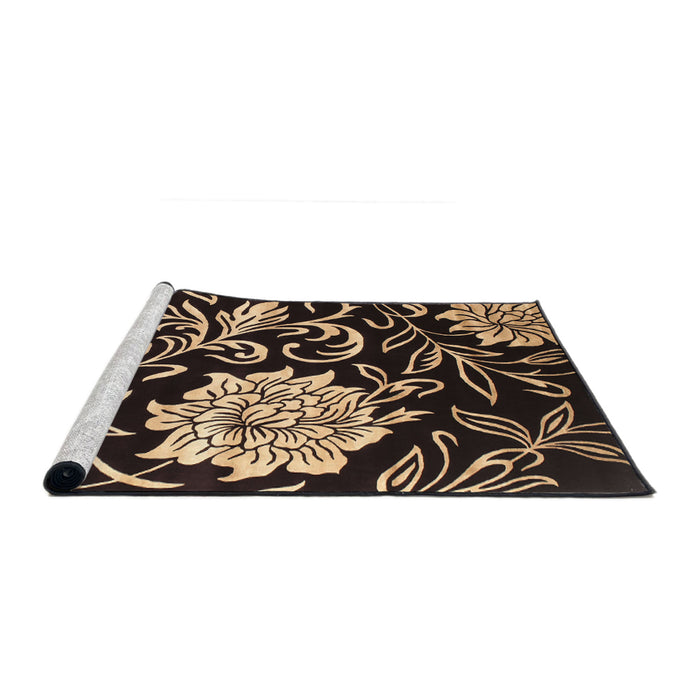 Serging Thickness of Machine Washable Contemporary Midnight Gray Rug, wshcon502