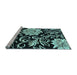 Sideview of Machine Washable Abstract Light Blue Contemporary Rug, wshcon502lblu