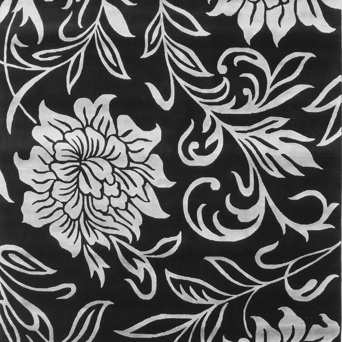 Abstract Gray Contemporary Rug, con502gry