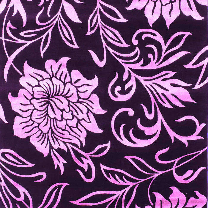 Abstract Purple Contemporary Rug, con502pur