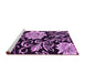 Sideview of Machine Washable Abstract Purple Contemporary Area Rugs, wshcon502pur