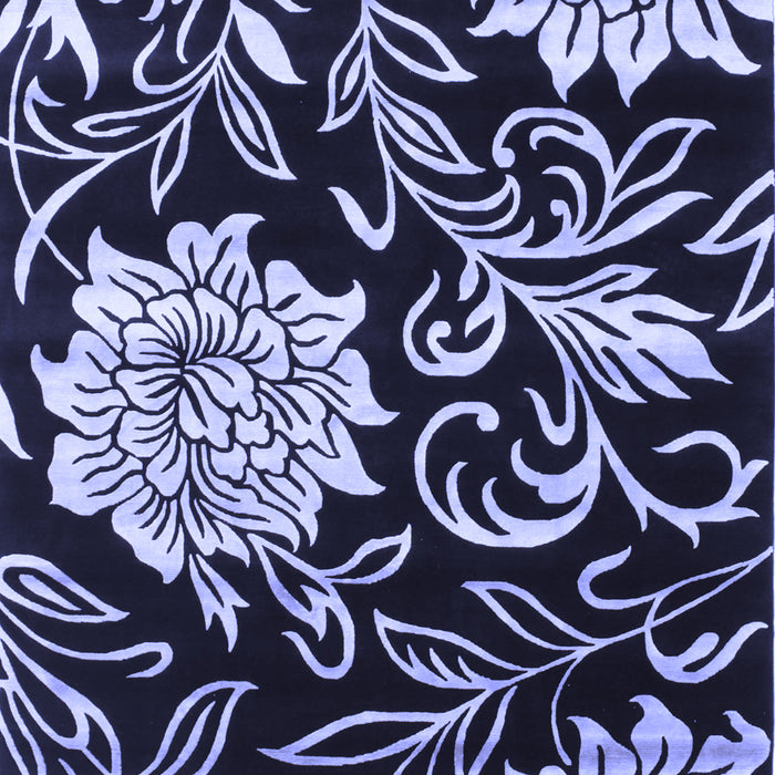 Abstract Blue Contemporary Rug, con502blu