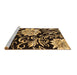 Sideview of Machine Washable Abstract Brown Contemporary Rug, wshcon502brn