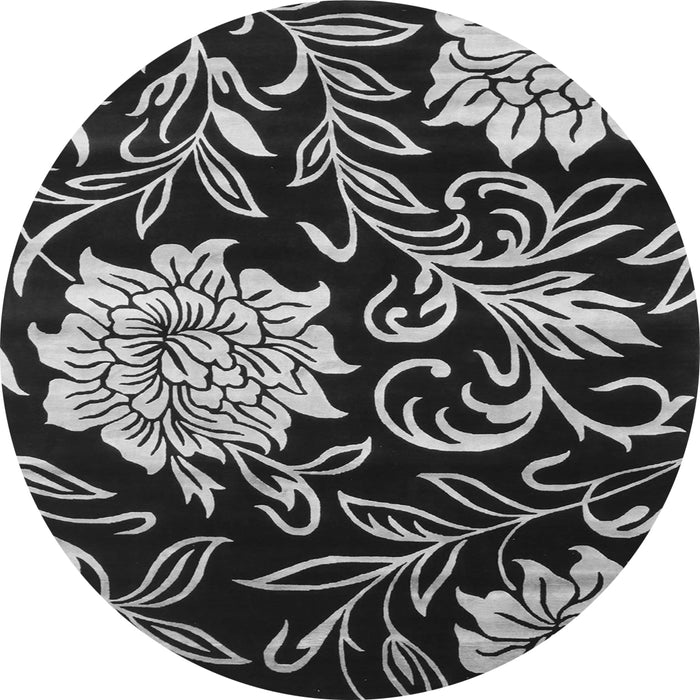 Machine Washable Abstract Gray Contemporary Rug, wshcon502gry