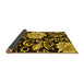 Sideview of Abstract Yellow Contemporary Rug, con502yw