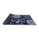 Sideview of Abstract Blue Contemporary Rug, con502blu