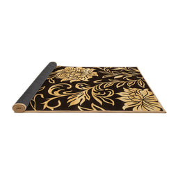 Sideview of Abstract Brown Contemporary Rug, con502brn